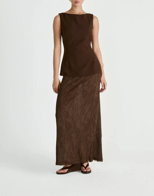 Low Waist Flowing Lace Skirt For Women