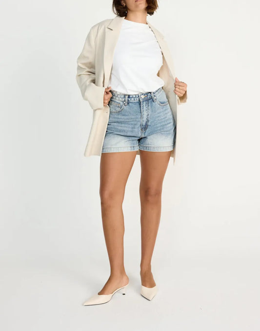 Women's High Waist Stretch Denim Shorts