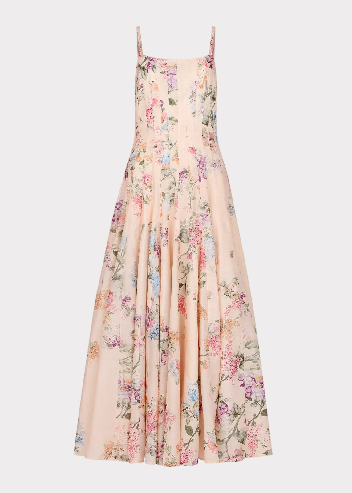 Monet Floral Seamed Maxi Dress