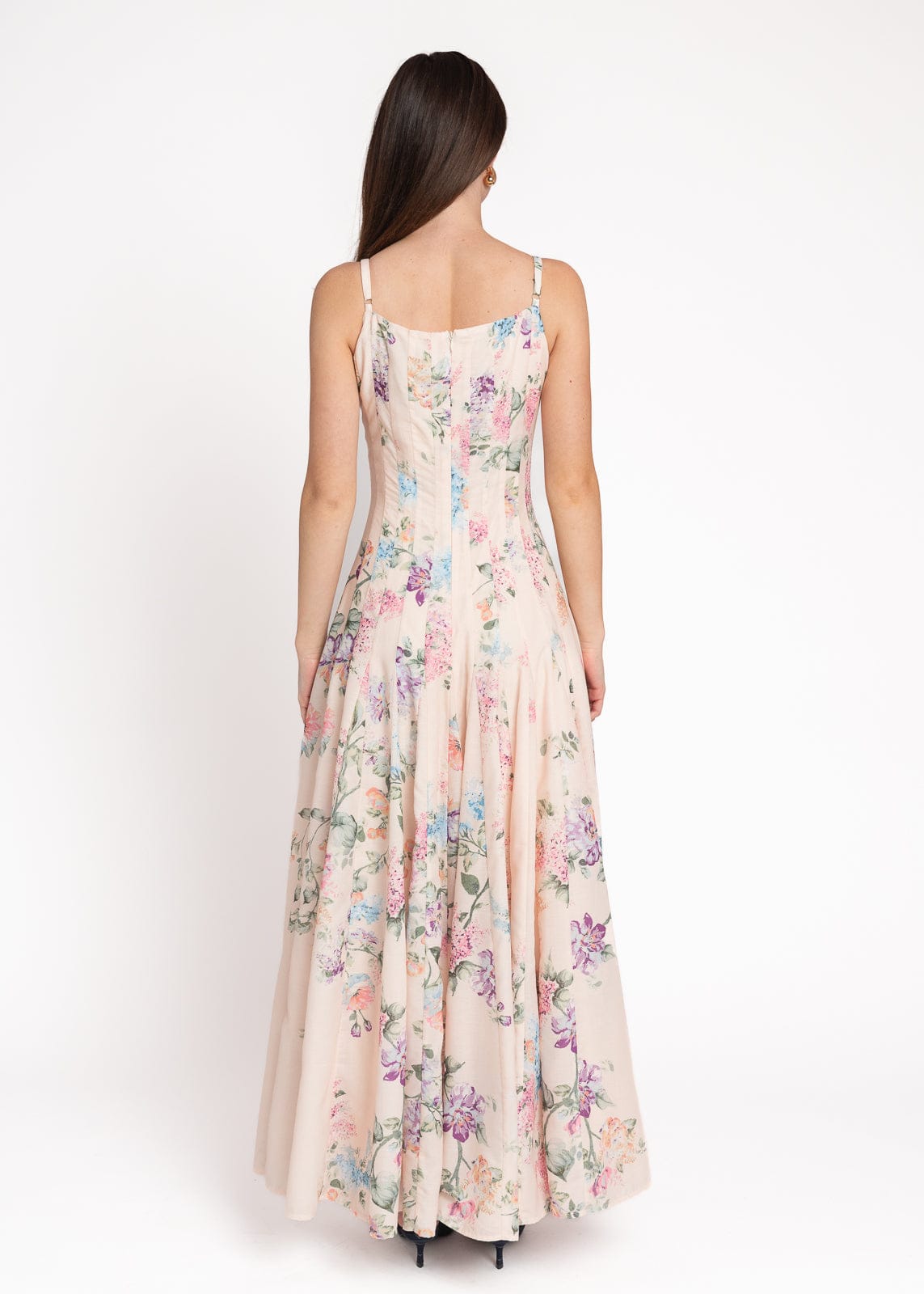 Monet Floral Seamed Maxi Dress