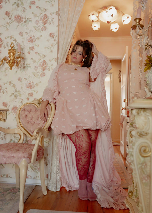 Scarlett Bubble Hem Mini Dress - Pink